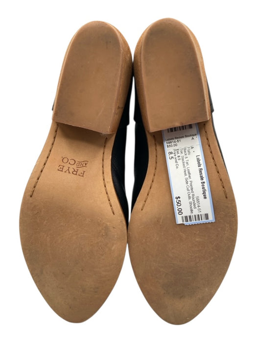 Frye and Co. Shoe Size 8.5 Black & Tan Leather Pointed Rounded Toe Shootie Flats Black & Tan / 8.5