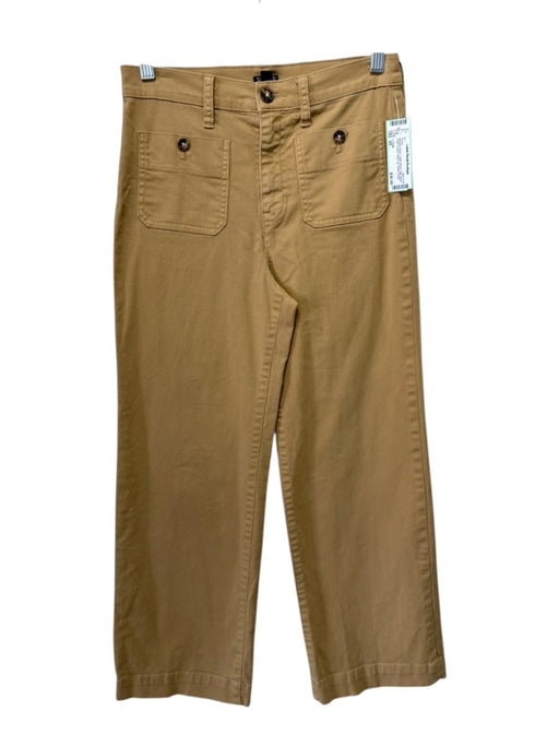 J. Crew Size 25 Mustard Khaki Cotton Blend High Waist Patch Pocket Pants Mustard Khaki / 25