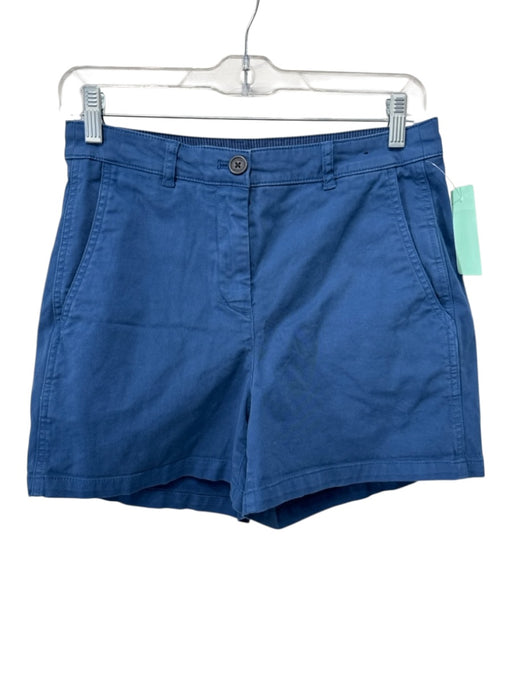J. Crew Size XS Blue Cotton Blend High Rise Side Pockets Zip & Button Shorts Blue / XS