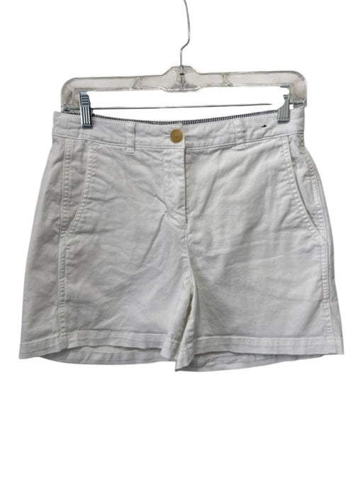 J. Crew Size XS White Cotton Blend High Rise Side Pockets Zip & Button Shorts White / XS