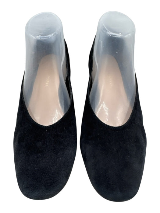 Loeffler Randall Shoe Size 9 Black Suede Almond Toe Short Block Heel Pumps Black / 9
