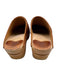 Troentorp Shoe Size 39 Cognac Brown Leather Wood Sole Slip On Clogs Cognac Brown / 39