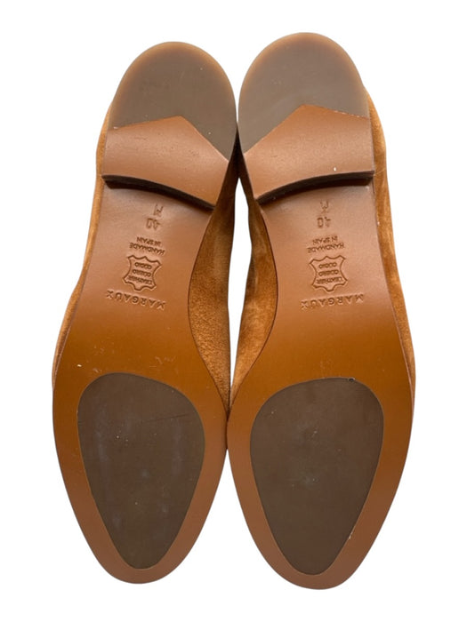 Margaux Shoe Size 40 Tan Brown Suede Almond Toe Slip On Stitch Detail Loafers Tan Brown / 40