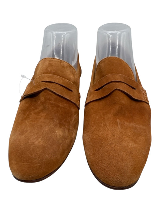 Margaux Shoe Size 40 Tan Brown Suede Almond Toe Slip On Stitch Detail Loafers Tan Brown / 40