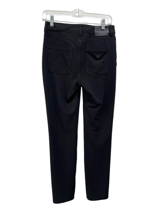 Emporio Armani Size 28 Black Polyester star Mid Rise Pants Black / 28