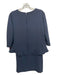 Emporio Armani Size 38 Navy Blue Polyester Pop Over Ruffle Detail Dress Navy Blue / 38