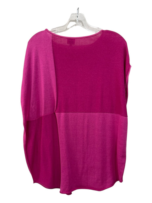 Armani Collezioni Size 4 Hot pink Cotton Blend Color & Fabric Block Boxy Top Hot pink / 4