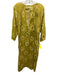 Par & Escala Size M/L Mustard Yellow Cotton Tie Dye Circles Button Detail Dress Mustard Yellow / M/L