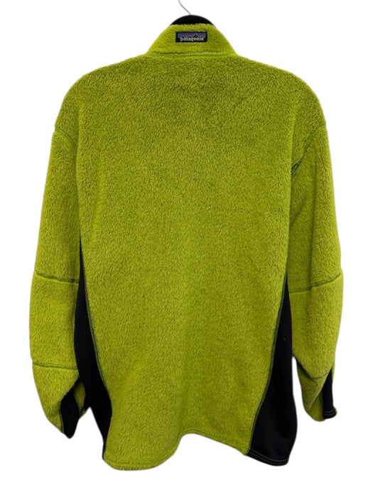 Patagonia Size M Lime Green & Black Polyester Fleece 1/2 Zip high neck Jacket Lime Green & Black / M