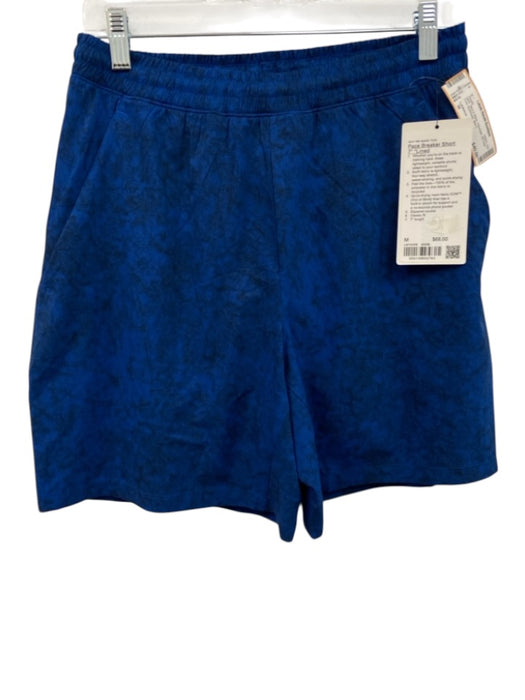 Lululemon NWT Size M Blue & Black Polyester All Over Print Men's Shorts Blue & Black / M
