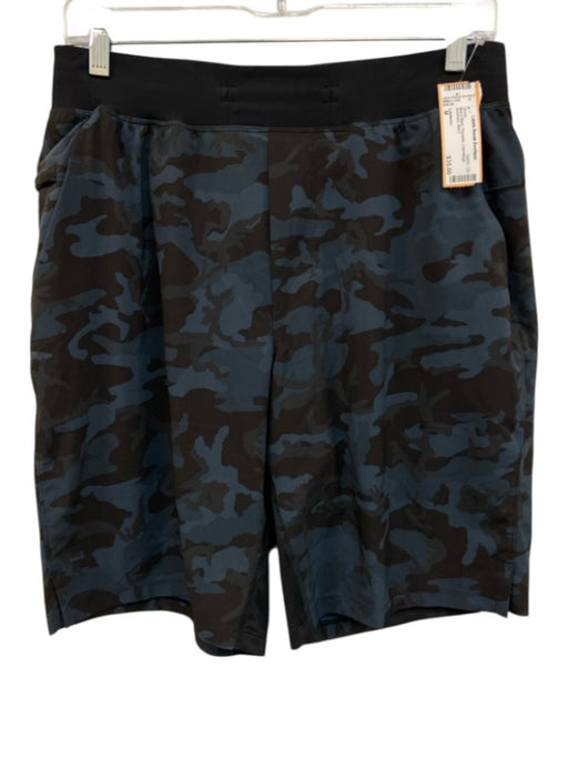 Lululemon Size M Blue & Black Polyester Camoflage Men's Shorts Blue & Black / M