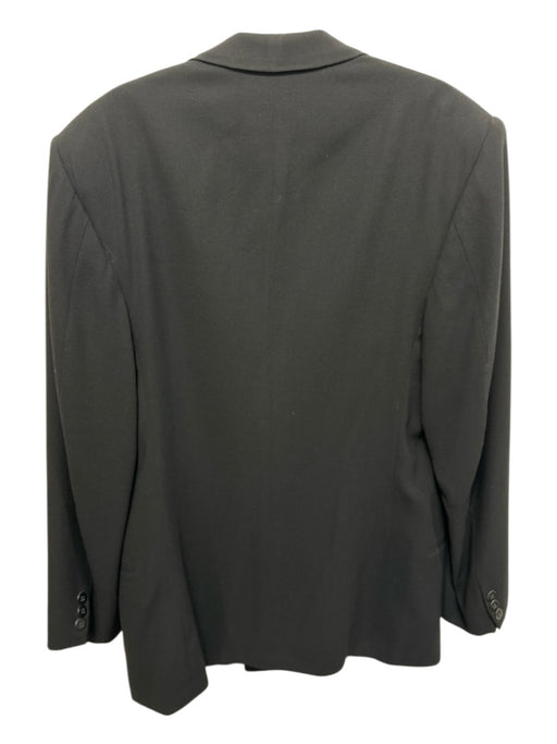 Armani Black Wool Blend Solid Tuxedo Double Breasted Men's Blazer Black / Est 42