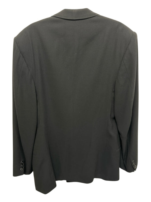 Armani Black Wool Blend Solid Tuxedo Double Breasted Men's Blazer Black / Est 42