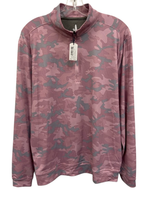 Johnnie O NWT Size M Pink Synthetic Camo Athletic Quarter Zip Long Sleeve Shirt Pink / M