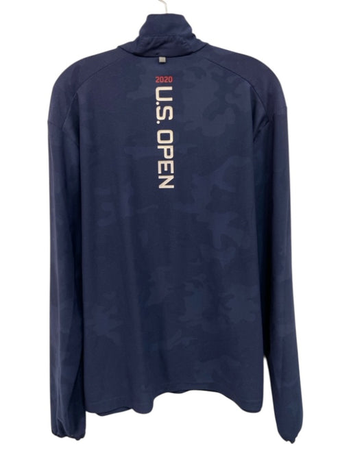 RLX Size Est M Navy Synthetic Camo Athletic Quarter Zip Men's Long Sleeve Shirt Navy / Est M
