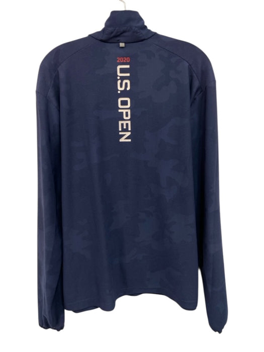 RLX Size Est M Navy Synthetic Camo Athletic Quarter Zip Men's Long Sleeve Shirt Navy / Est M