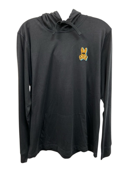 Psycho Bunny NWT Size 5 Black Cotton Solid Hoodie Men's Jacket Black / 5