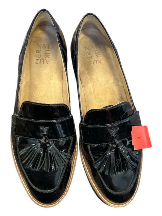 naturalizer Shoe Size 8.5 Black Patent Leather Platform Loafers Black / 8.5