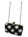 Talbots Black & White Canvas Checkered Hinge Chain Strap Bag Black & White / XS