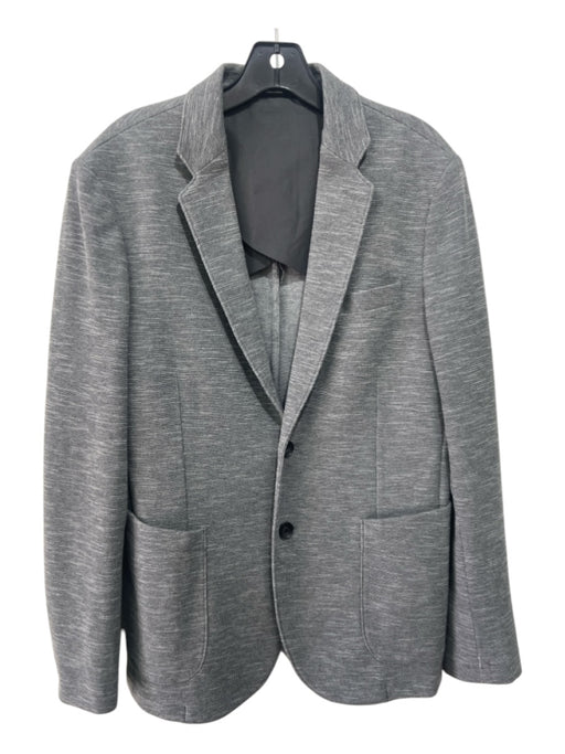 Nordstrom Gray Synthetic Solid Patch Pocket 2 Button Men's Blazer M