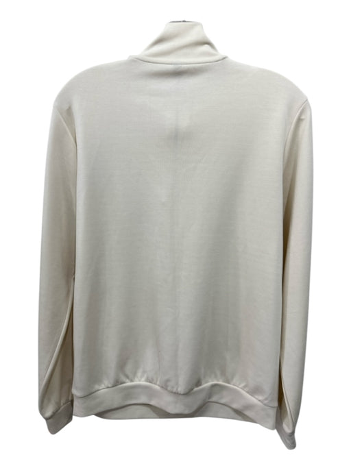 Soyaconcept Size M Cream Modal Blend Long Sleeve Zip Up turtle neck Sweater Cream / M