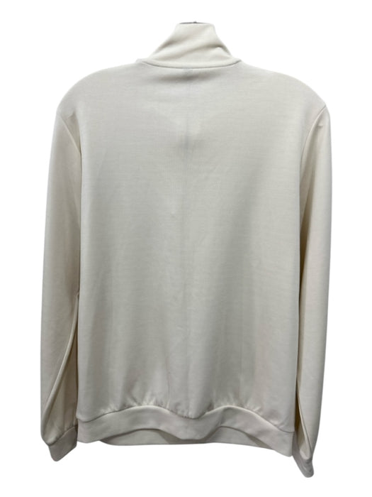 Soyaconcept Size M Cream Modal Blend Long Sleeve Zip Up turtle neck Sweater Cream / M