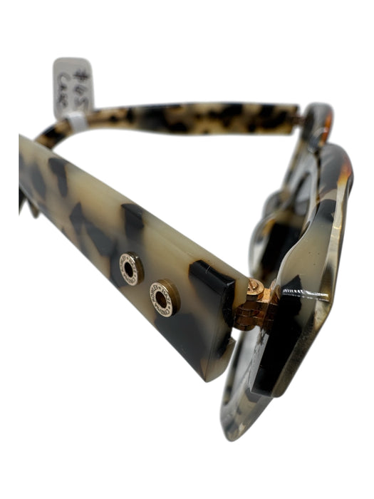 Cynthia Rowley tortoise Acetate color block Square Wayfarer Sunglasses tortoise