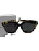 Cynthia Rowley tortoise Acetate color block Square Wayfarer Sunglasses tortoise