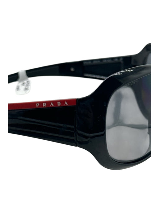Prada Black Acetate Tinted Sport Sunglasses Black