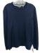 Ted Baker Size 3 Navy Wool Blend Micro Crew Men's Sweater Navy / 3