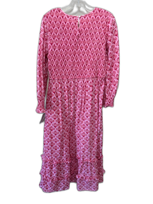 Tuckernuck Size M Pink & Red Cotton Puff 1/2 Sleeve Floral Print Midi Dress Pink & Red / M