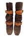 Christian Louboutin Shoe Size 39 Brown & Tan Suede leather Wrap Around Boots Brown & Tan / 39