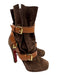 Christian Louboutin Shoe Size 39 Brown & Tan Suede leather Wrap Around Boots Brown & Tan / 39
