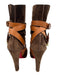 Christian Louboutin Shoe Size 39 Brown & Tan Suede leather Wrap Around Boots Brown & Tan / 39