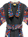 Farm Rio Size Small Blue, Red, Yellow Cotton Long puff sleeve Corduroy Jumpsuit Blue, Red, Yellow / Small