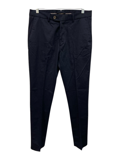 Aurelien NWT Size M Navy Blue Cotton Blend Solid Khakis Men's Pants Navy Blue / M