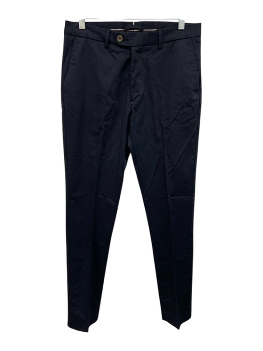 Aurelien NWT Size M Navy Blue Cotton Blend Solid Khakis Men's Pants Navy Blue / M