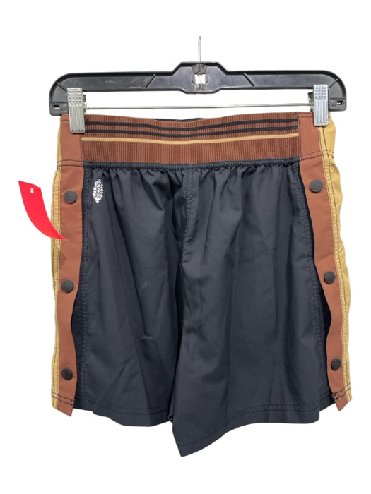 FP Movement Size XS Black & Brown Polyester Drawstring Waist Pockets Shorts Black & Brown / XS