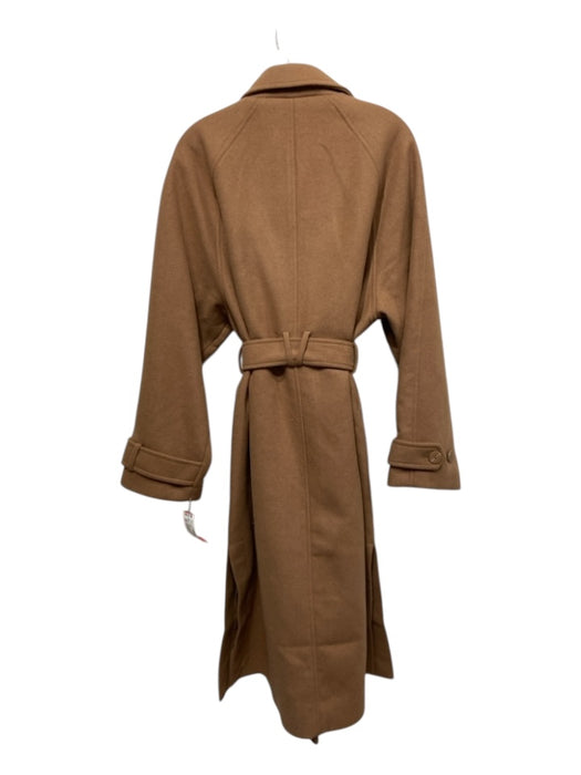 French Connection Size M Tan Polyester & Wool Felt Belt Coat Tan / M