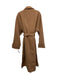 French Connection Size M Tan Polyester & Wool Felt Belt Coat Tan / M