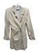 Zara Size S Beige Viscose Shoulder Pad 2 button Blazer Dress Dress Beige / S