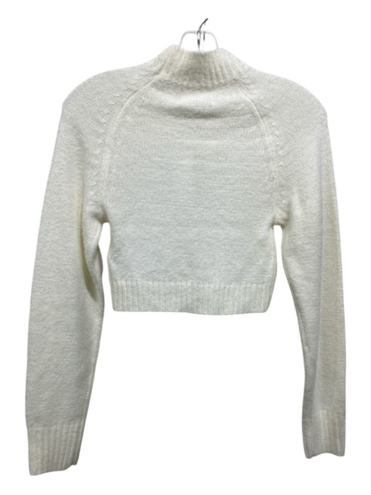 Urban Outfitters Size XS Cream Acrylic & Nylon Blend Long Sleeve Cropped Sweater Cream / XS