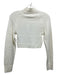 Urban Outfitters Size XS Cream Acrylic & Nylon Blend Long Sleeve Cropped Sweater Cream / XS