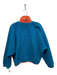 FP Movement Size S Teal & Orange Polyester Fleece Zip Detail Button Front Jacket Teal & Orange / S