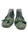 Tory Burch Shoe Size 11 Green & White Leather Bow Tie Checkered loafer Flats Green & White / 11