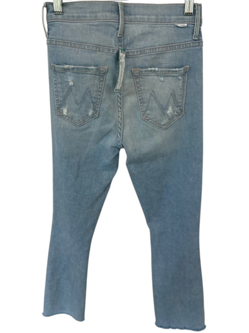 Mother Size 25 Light Wash Cotton Blend High Waist Straight Leg distressed Jeans Light Wash / 25