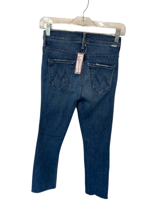 Mother Size 26 Black & Cream Cotton Blend High Waist Boot Cut Side Stripes Jeans Black & Cream / 26