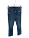 Mother Size 26 Black & Cream Cotton Blend High Waist Boot Cut Side Stripes Jeans Black & Cream / 26