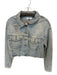 Rivalry Threads Size XS Light Wash & Red Cotton Blend Distressed UGA Jacket Light Wash & Red / XS