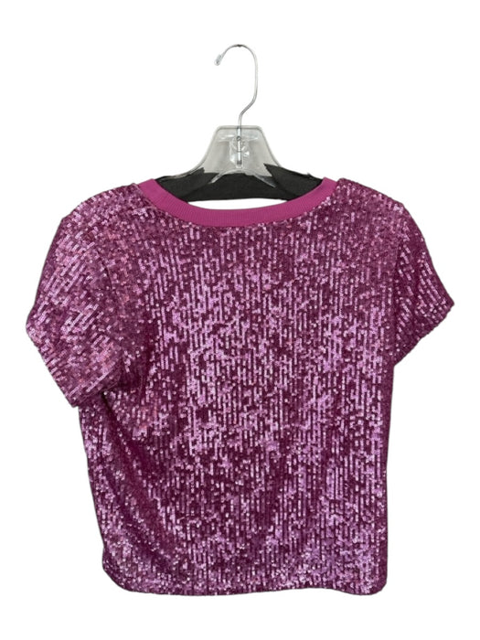 Elliott Lauren Size XS Pink Sequin Short Sleeve Top Pink / XS